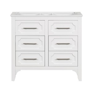 VYNXARIA 36'' Free Standing Bathroom Vanity - Solid Wood Frame, Four Drawers, Elegant Design - 1 of 4