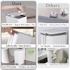 Aoibox Small Trash Can with Lid, 2.1 Gallon Step Garbage Bin with Handle, Slim Wastebasket for Bathroom, Bedroom, Office, Dorm, White - 4 of 4
