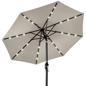 Best Choice Products 10ft Solar LED Lighted Patio Umbrella w/ Tilt Adjustment, UV-Resistant Fabric - 1 of 4