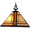 Amora Lighting Tiffany Style Mission 2-light Hanging Lamp 14" Wide - 2 of 3