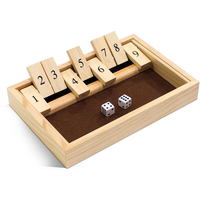 WE Games 9 Number Shut the Box Board Game, 11 in., 3 of 7