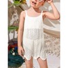 Girls Sheer Cover Dress Summer Beach Cover Up Dresses Crochet Beach Dress for Little Girl  Sleeveless Spaghetti Strap Sheer Beach Sheer Cover Up - 3 of 4