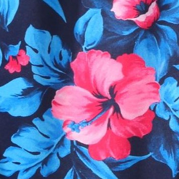 blue exotic floral
