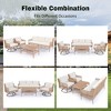 4-Pieces Outdoor Rattan Conversation Sofa Set with Swivel Chairs and Coffee Table - 4 of 4