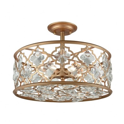 Elk Home Armand 4 - Light Semi-Flush Mount in  Matte Gold
