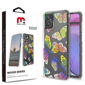 MyBat Pro Mood Series Case for Motorola Moto G Power 5G (2023) - Neon Butterflies - 1 of 4