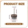 Unique Bargains Wooden Chair Sofa Cabinet Table Leg Floor Protector Round Nail-on Felt Pads 72 Pcs - 2 of 3
