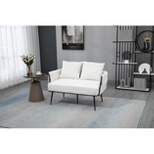 Modern Accent Metal Frame Tufted Sofa With Arms - ModernLuxe