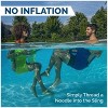 SwimWays Noodle Sling Floating Pool Chair Mesh Seat, No-Inflate, Fits 55"x3.25" Noodle (Not Included), Ages 5+, 1 Pack, Colors May Vary - 3 of 4
