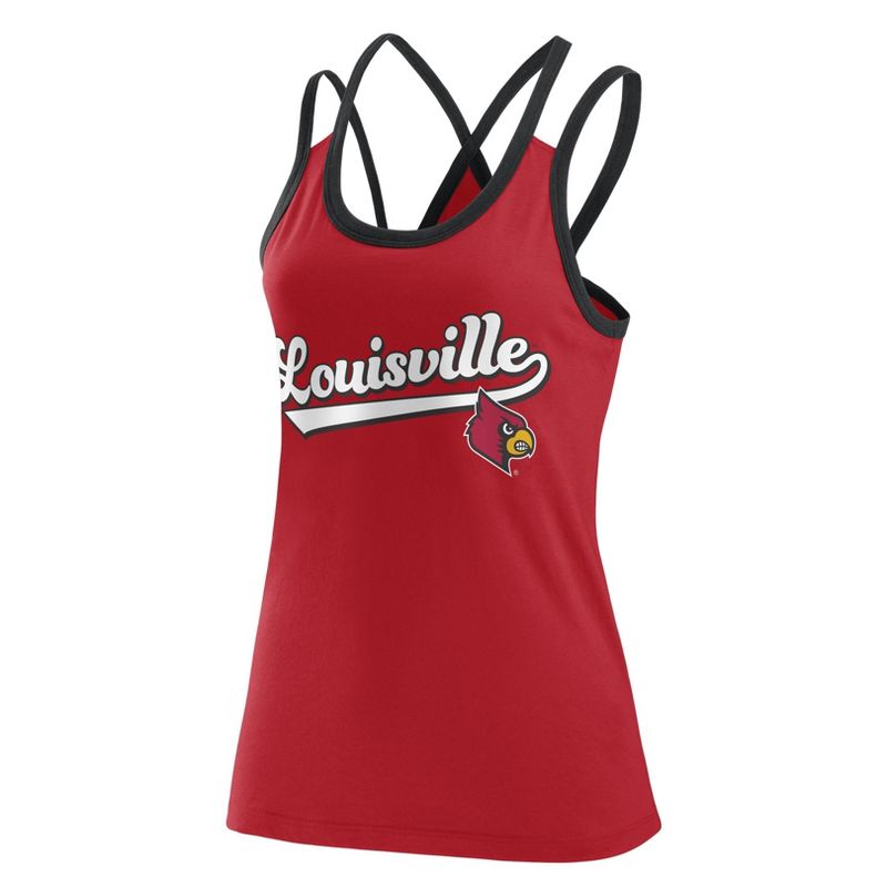 NCAA Louisville Cardinals Women&#39;s Two Tone Tank Top, 2 of 4