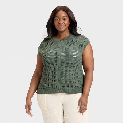 Women's Pointelle Sweater Vest - Universal Thread™