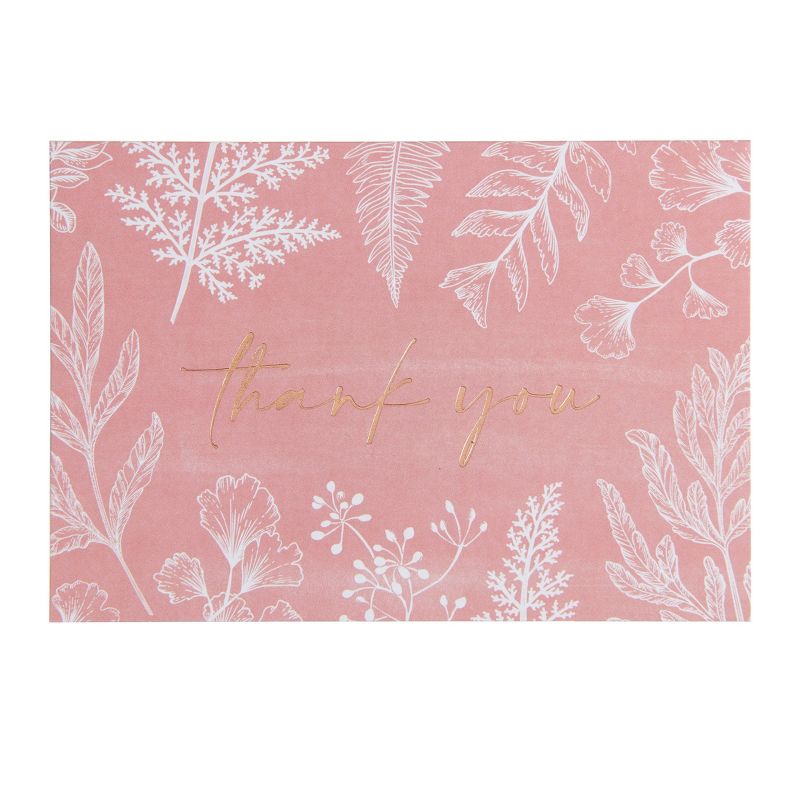 50ct Botanical Thank You Cards, 5 of 10