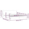 vidaXL Faux Leather King Bed Frame with Headboard - White 76"x79.9" Supportive Plywood Slats - 3 of 4