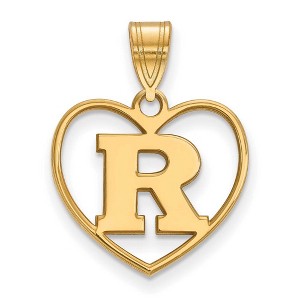 Black Bow Jewelry 14k Yellow Gold Plated Sterling Silver Rutgers Scarlet Knights NCAA Pendant - 1 of 3