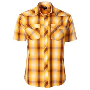 Gioberti Men's Western Cowboy Short Sleeve Shirt with Snap Buttons - 1 of 2