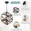 Vynxaria Farmhouse Chandelier Light Fixtures 4-Light Dining Room Light Fixtures Height - 3 of 4