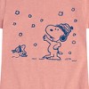Girls' - Peanuts - Snow Snoopy And Woodstock Fitted Short Sleeve Graphic T-Shirt - 2 of 4