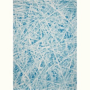 Nourison Home & Garden Abstract Indoor Outdoor Area Rug Marine 5'3" x 7'5" - 1 of 4