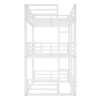 Kumasinova Bunk Bed,Metal Triple Bunk Bed with Ladder,Safety Guardrails for Kids,Bedroom,Noise-reduced Design - 4 of 4