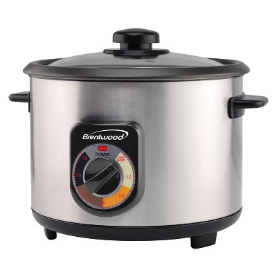 Brentwood Stainless Steel Crunchy Persian Rice Cooker (16 Cups Cooked ...