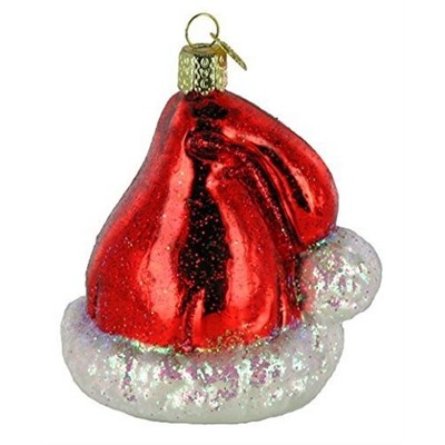 Old World Christmas Blown Glass Ornament for Christmas Tree, Santa Hat