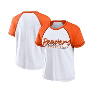 NCAA Oregon State Beavers Women's White Stitch T-Shirt - 1 of 3