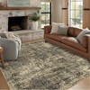 9x12 Rugs Washable Non-Slip - Vintage Floral Area Rug , Large Distressed Retro Carpet, Soft Low Pile Machine Washable Rug (Green) - 2 of 4