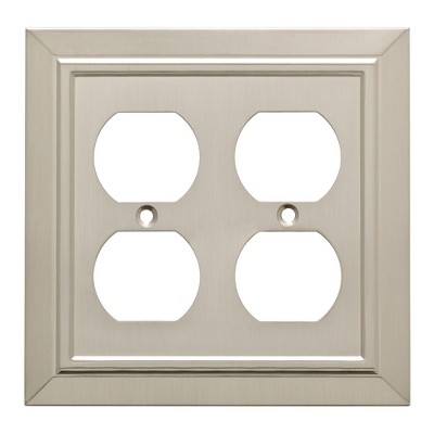 Franklin Brass Classic Architecture Double Duplex Wall Plate Nickel
