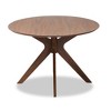 71" Monte Wood Oval Dining Table Walnut - Baxton Studio: Mid-Century, Seats Six, Splayed Legs - image 3 of 4