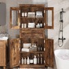 Freestanding Storage Cabinet with Glass Doors and Adjustable Shelves - 4 of 4