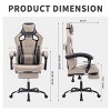 Ergonomic Massage Gaming Chair with Lumbar Support, Reclining Swivel Computer Chair with Footrest & Headrest for Home Office-Cuddlewood - 4 of 4