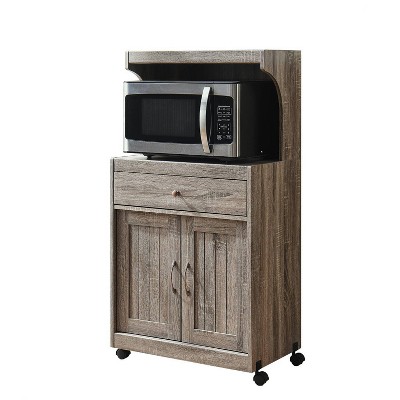 Microwave Cart Mahogany - Home Source : Target