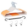 VECELO 25/50 pk Plastic Hanger 360º Swivel Hook Non Slip Coat Hangers with Magic Hangers & Tie Rack - 4 of 4