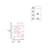 Gulches Modern Freestanding Sink Vanity, Black - One-Door Storage with Open Shelves - 3 of 4