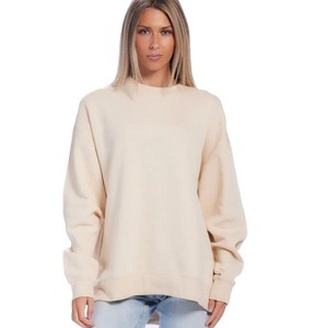 U.S. Apparel Men's & Women's Oversized Crew Neck Cozy Sweatshirt | Ecru - 1 of 4