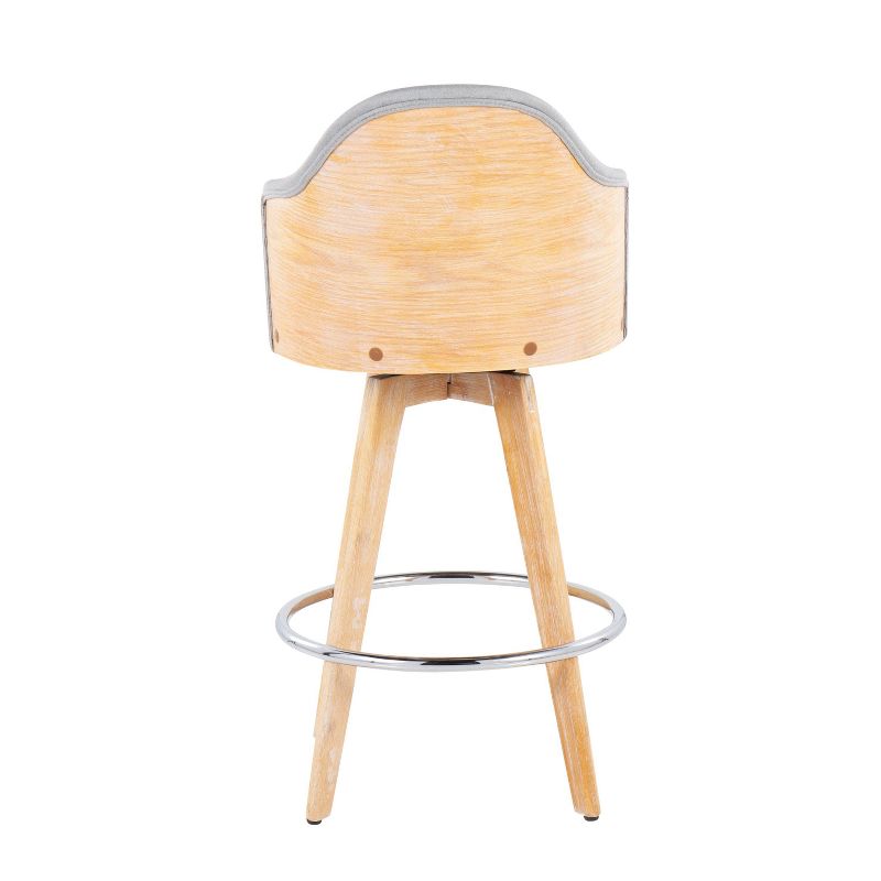 Set of 2 Ahoy Bamboo/Polyester Counter Height Barstools - LumiSource, 6 of 11