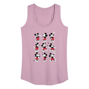 Women's - Disney - Mickey Poses Grid Graphic Racerback Tank - 1 of 4