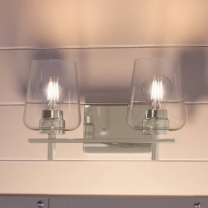 Urban Ambiance Luxury New Traditional Bath Light 8.5''H x 14.625''W,  Brushed Nickel Finish,  Swan-Hill Collection, UHP4201 - 1 of 4