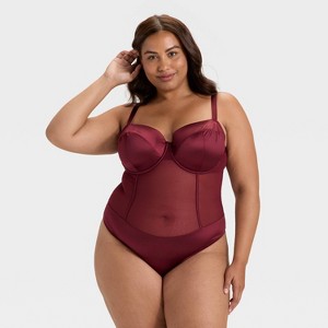Women's Lace Unlined Lingerie Bodysuit - Auden™ - 1 of 3