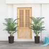 DR.Planzen 72" Artificial Palm Tree - 6FT UV Resistant Fake Plant with14 Silk Leaves & 15.7" Planter for Indoor House Plants, Tall Faux Trees 1 Pack - 2 of 4