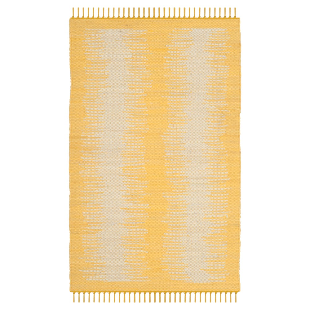 Gold Geometric Flatweave Woven Accent Rug 3'x5' - Safavieh