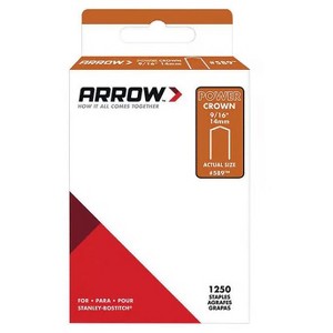 Arrow 589 Heavy Duty Staples for Bostitch/Stanley, 9/16Inches x 3/8Inches, 1250ct - 1 of 1