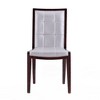 Manhattan Comfort Set of 2 Executor Faux Leather Dining Chairs Silver: Beechwood Legs, No Assembly, Spot Clean - 2 of 4