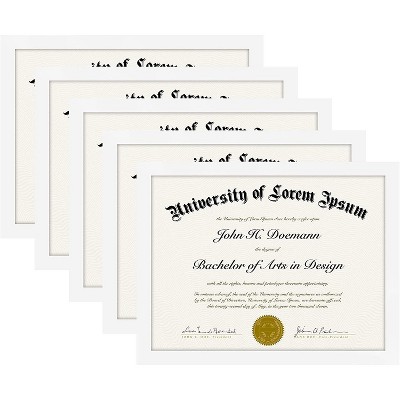 Americanflat 8.5x11 Diploma Frame with Shatter-Resistant Glass - Document Frame with Engineered Wood - Legacy Collection - Dark Oak