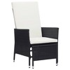 vidaXL 2 Piece Patio Lounge Set with Cushions Poly Rattan Black - 2 of 4
