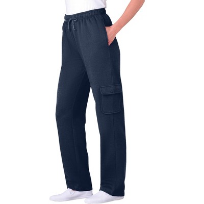 Woman Within Women's Plus Size Tall Better Fleece Cargo Sweatpant
