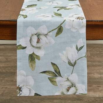 Split P Magnolia Floral Table Runner - 54"L - Blue