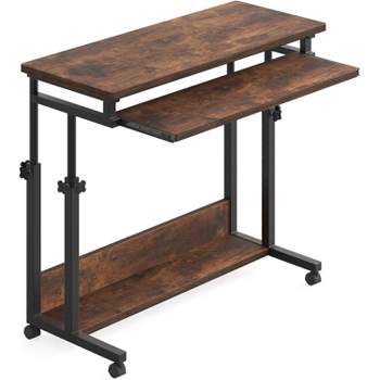 Tribesigns Portable Desk with Wheels, Mobile Height-Adjustable Laptop Desk