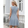 INSPIRE CHIC Women's Sleeveless Summer Casual Crew Neck Swing A Line Mini Dresses - 3 of 4