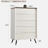 SinCiDo 5 Drawers Dresser, 48" Tall Mid Century Modern Fluted Wood Chest with Tapered Legs for Bedroom, Living Room, Hallway & Closet - 2 of 4